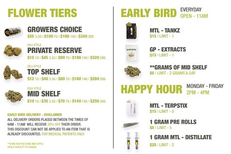 Pot deals near me - In addition to our great options for medical marijuana, our marijuana dispensary will have recreational weed soon. At this time, you must have a medical marijuana card to enter the shop or purchase anything. Starting January 1st, all you'll need is an ID, passport or military ID that states you're over 21. Call 406-656-0026 today if you have ...